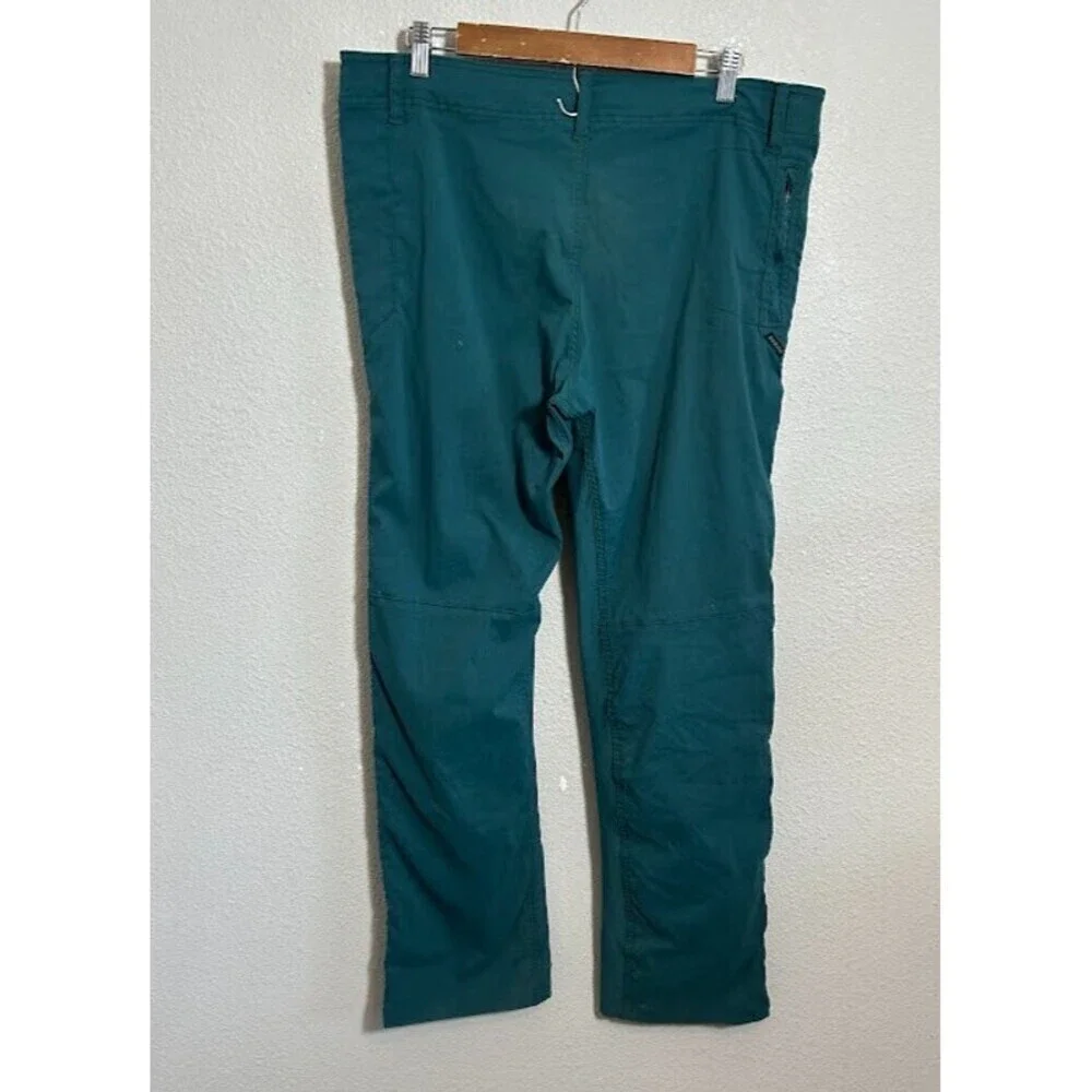 Prana Mens Wyatt Pants 36 Emerald Green Slim Fit Outdoors Discontinued